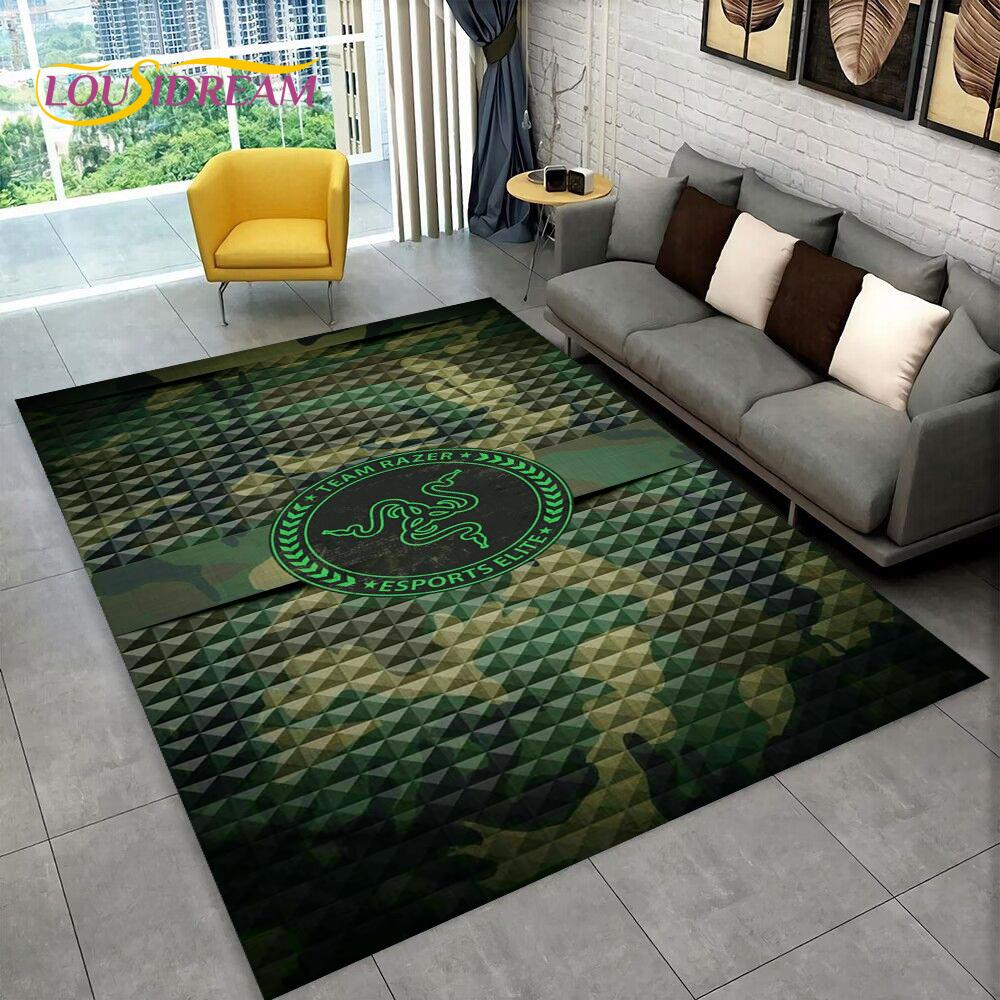 3D Логотип Razer Игра Геймер Змея Ковер Коврик для Дома Гостиной Спальни Дивана Придверный коврик Декор, детский игровой коврик Нескользящий коврик для пола