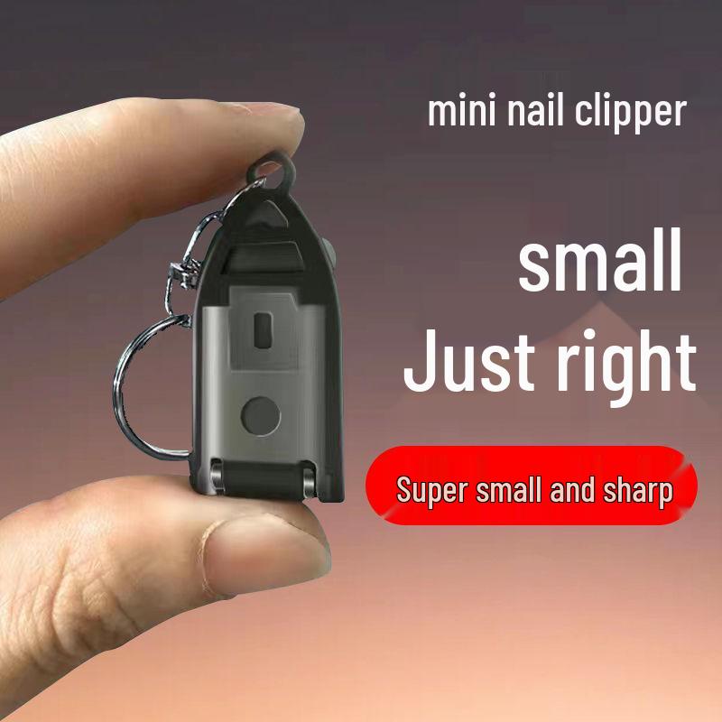 Портативный мини-набор складных кусачек для ногтей из нержавеющей стали - Маникюрный инструмент с защитой от разбрызгивания