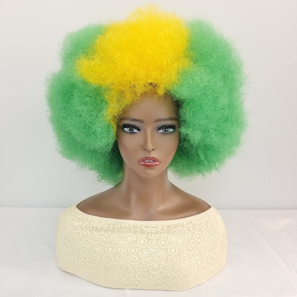 Afro Wig With Colorful Mix For Women And Teens Synthetic Hair