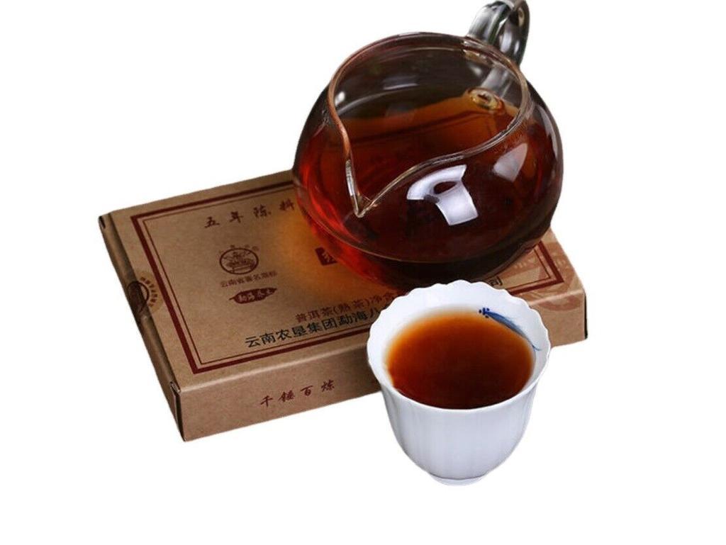 Ba Jiao Ting Классический Кирпичный Пуэр Спелый Чай Пуэр Мэнхай Арбор 250g/8.8oz