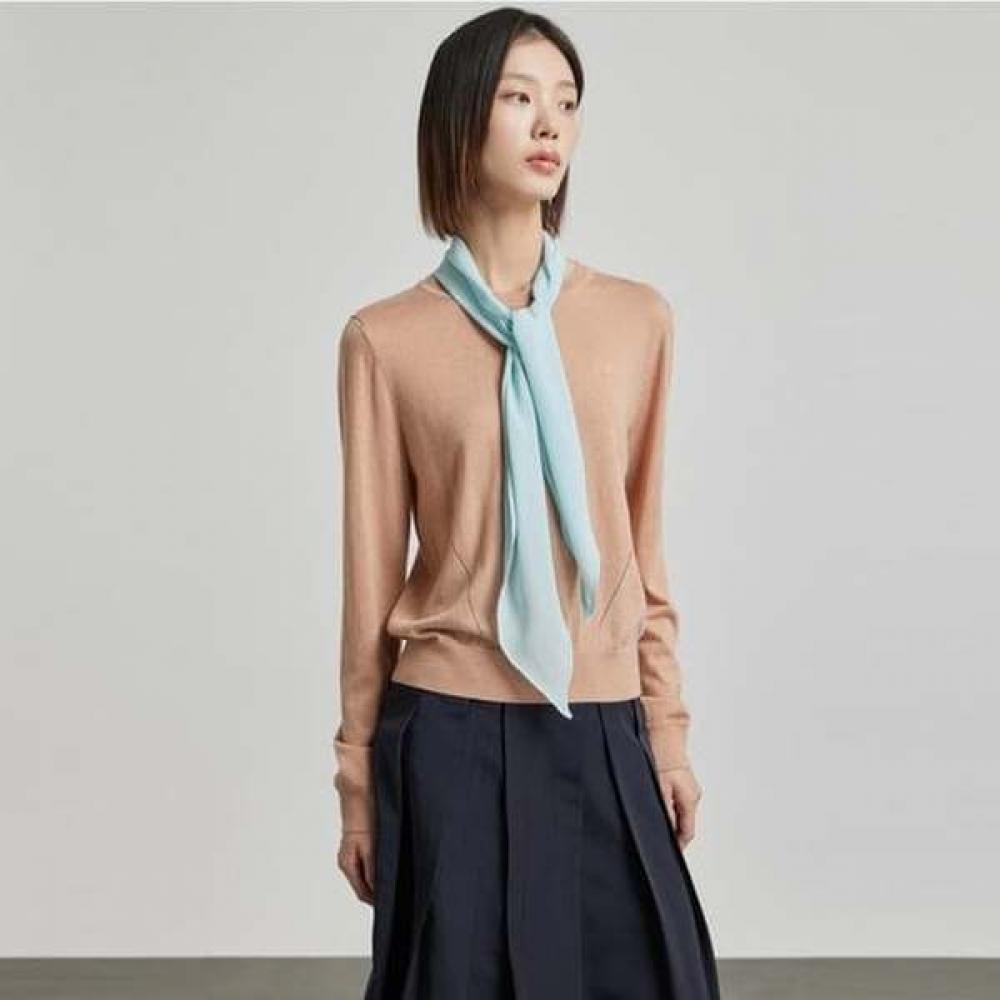 Cc Collect Scarf Layered Knit Pullover C263ksk006