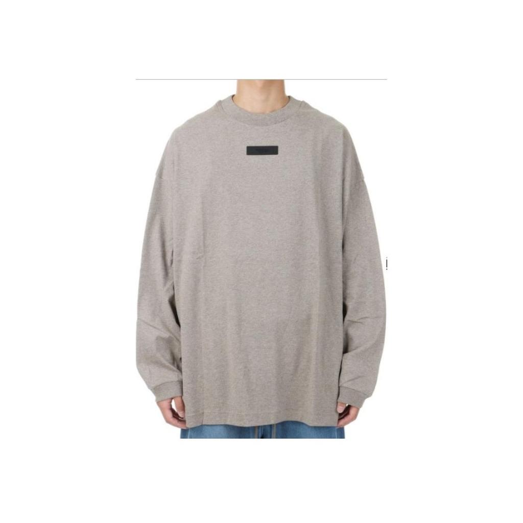 Fear of God Футболка Essentials с длинным рукавом, цвет серый, мужские топы 125SU244201F