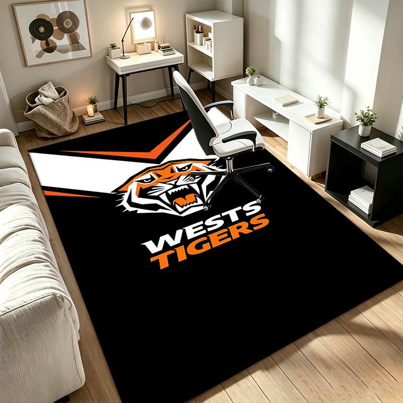 Wests Tiger A rug suitable for office chair areas living rooms and computer desks perfect for home offices and an ideal holiday gift
