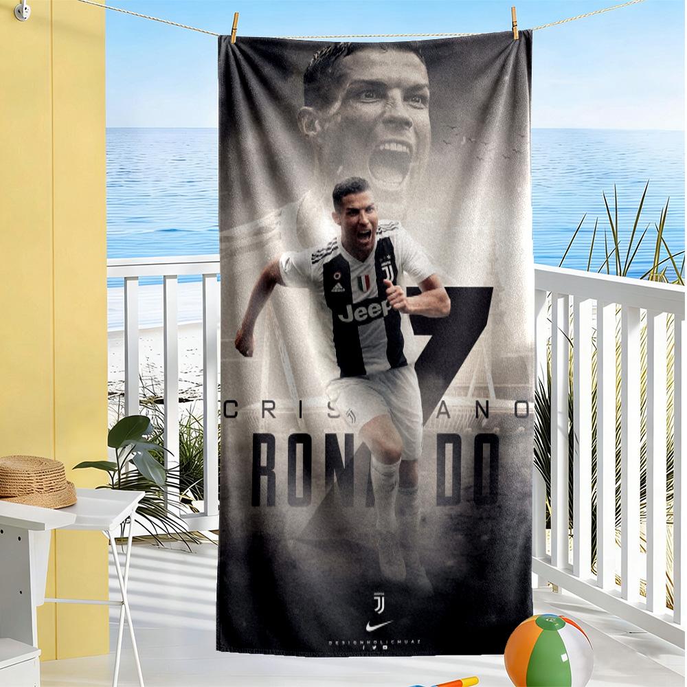 Ronaldo's Portugal Jersey Beach Towel Super Soft & Absorbent Comfortable Lightweight Suitable for Swimming, Gym, Camping, Yoga Vacation
