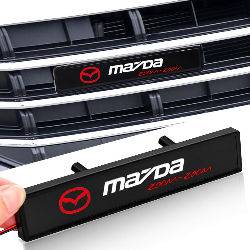 Наклейка на решетку радиатора автомобиля, эмблема, эмблема на решетку, светодиодная эмблема для 3 bk 6 gg 2 CX3 CX5 CX7 CX9 CX30 Demio Bt50 323 RX8 2 Mazda 3 Mazda 6 CX-5 CX5