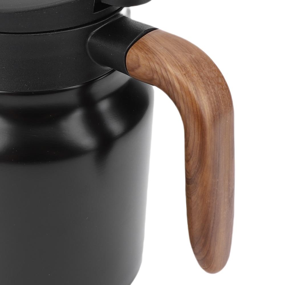 1000ml Capacity Vacuum Insulated Tea Pot Built-in Filter Thermal Beverage Pitcher Office Use
