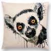 Watercolor Animals Cushion Cover Portrait Head Bighorn Lion Leopard Tiger Bear Eagle Horse Dogs  Home Sofa Throw Pillow Case