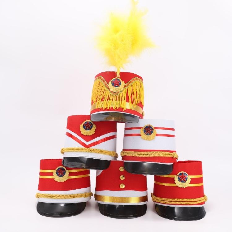 European Style Marches Band Hat Performances Party Show Drum Majors Hat for Kid