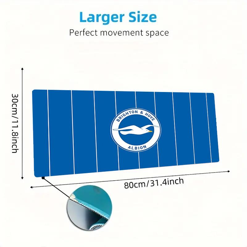 Подушка с принтом Brighton & Hove Albion Нескользящий Коврик для ноутбука, планшета, большой коврик для мыши XXL Игровой коврик для мини-ПК С заблокированным краем