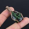 Ruby Zoisite Gemstone Pendant | Oxidized Copper Wire Wrapped | Necklace Pendant | Handmade Copper Pendant Jewelry Gift For Her/himLC-314