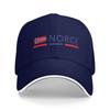 Norway Flag design Baseball Cap  y2k Funny Female Male Trucker Hat Breathable Design Outdoor Gym Snapback Cap Birthday Present