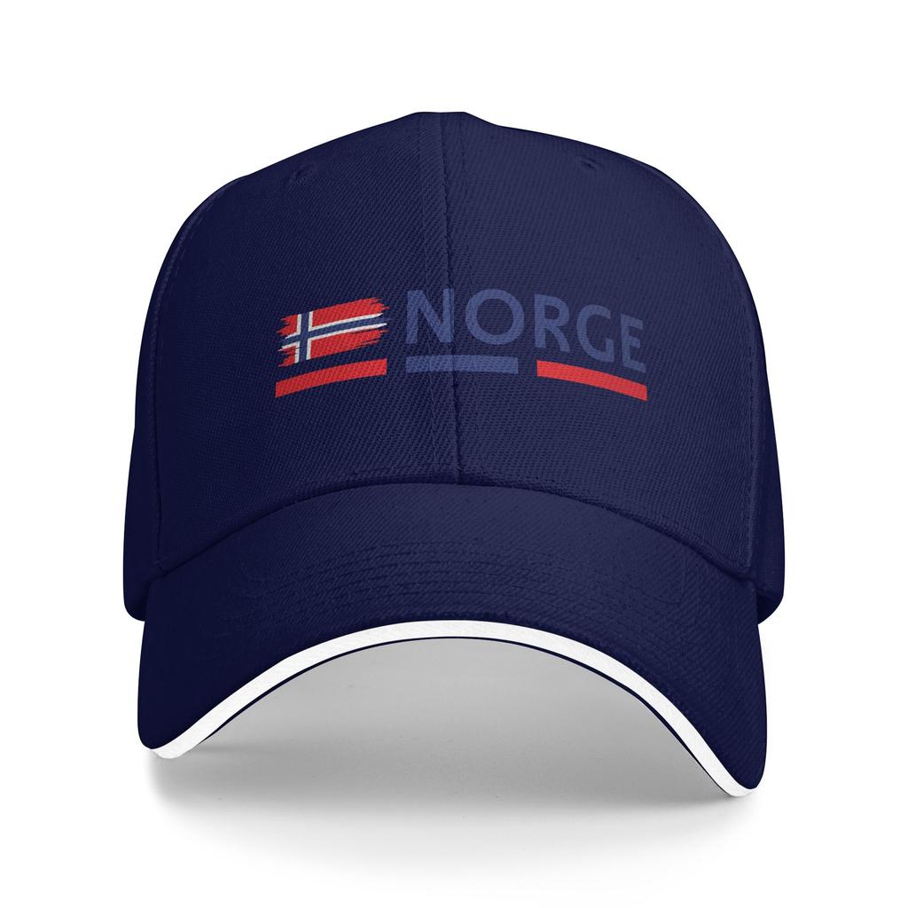 Norway Flag design Baseball Cap y2k Funny Female Male Trucker Hat Breathable Design Outdoor Gym Snapback Cap Birthday Present