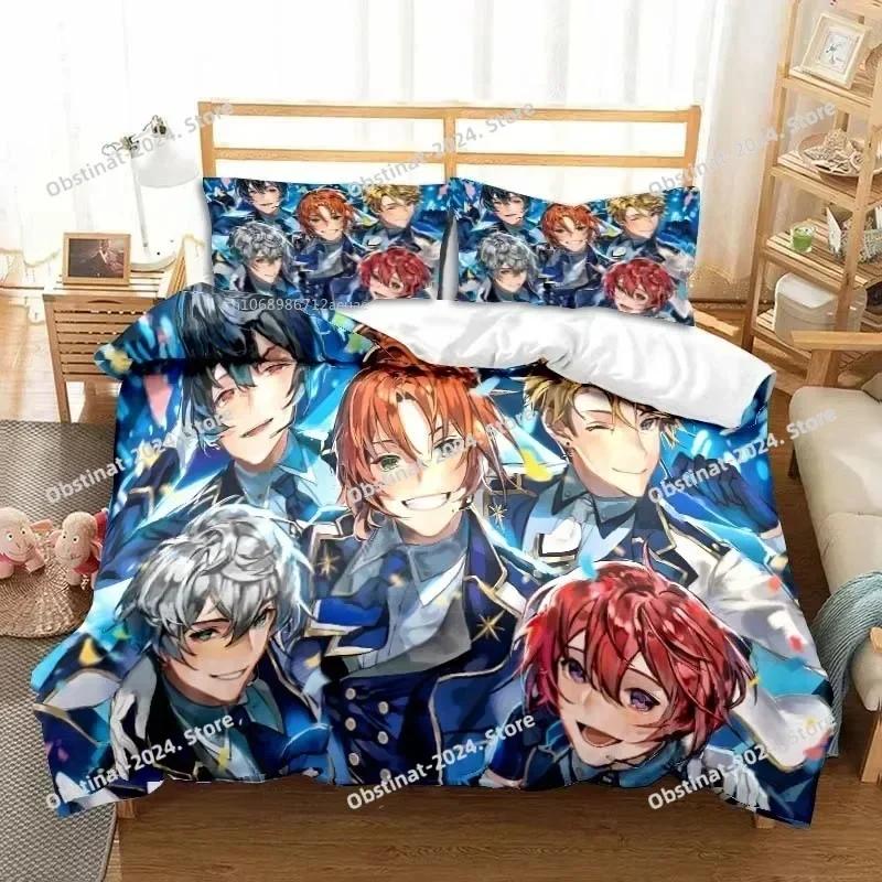 Rock Band Ensemble Stars Всесезонный Комплект Постельного Белья на Двуспальную Кровать С Принтом Одиночный Одеяло Пододеяльник Наволочка 3 Предмета Детский Взрослый Размер