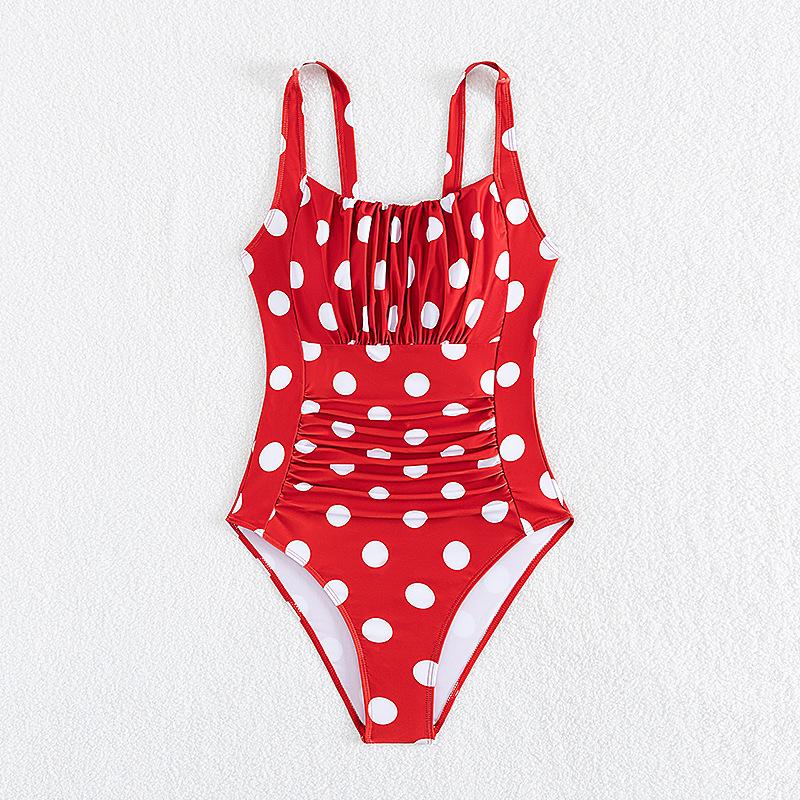 Однотонный слитный купальник бикини