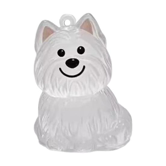 Dog Hair Collector Keychain Memorial Storage Keychain Dog Shape Charm Box Transparent Pet Fur