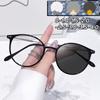 Ultralight Pochromic Myopia Glasses for Women Round Frame Men's Color Changing Eyewear Fashion Near Sight Glasses Anti-UV