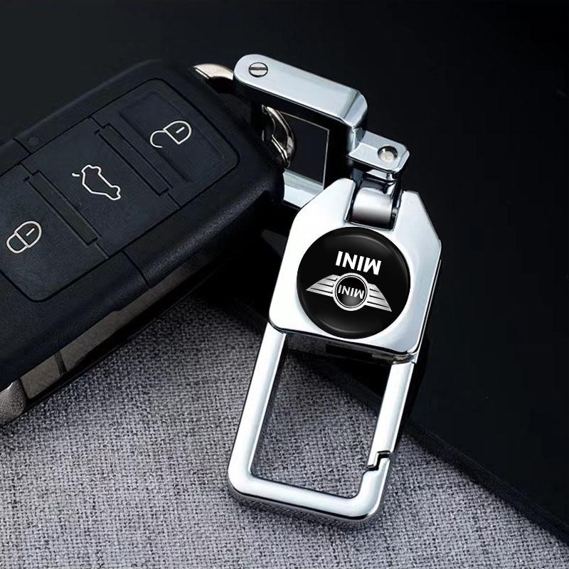 Car Metal Keychain 3D Emblem Key Ring Accessories For Mini Cooper JCW Works R56 R50 F54 F55 F56 F57 F60 R52 R53 R55 R57 R59 R58 btrme66