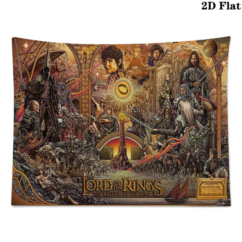 Lord Rings Wall Tapestry Aesthetic Wall Hanging Printed Fabric Blanket Decorative Tapestries for Bedroom Living Room Home Decor