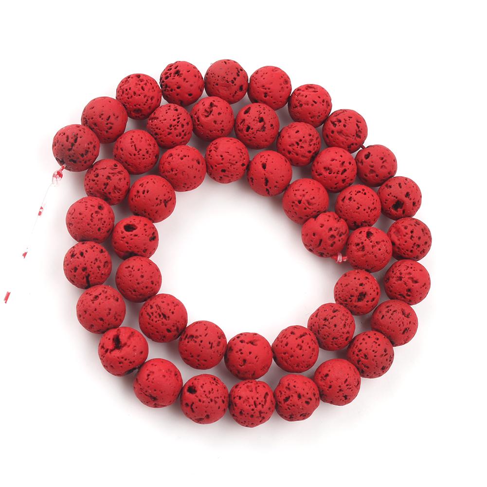 4/6/8/10 мм натуральный красный гематит лавовый камень круглые бусины-разделители свободные бусины для изготовления ювелирных изделий своими руками 15 дюймов