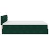 Ottoman Bed with Mattress Dark Green 140x190 cm Velvet