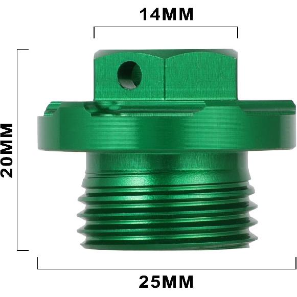 Motorcycle Oil Filler Cap Plug Replacement Plug Bolts For KX250/KX250F/KX450F/KX450/KX250X/KX450X, KLX450R, KFX450R Dirt Bike, GREEN