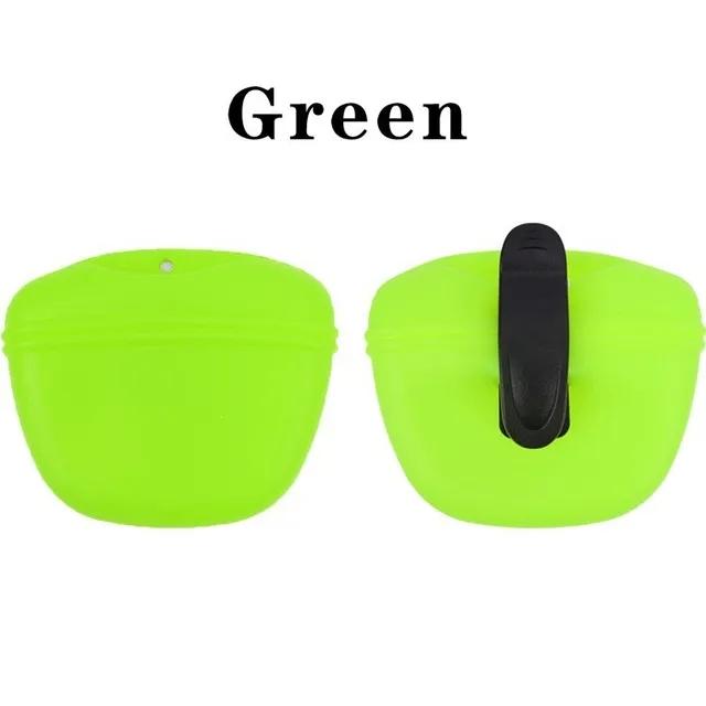 Силиконовая поясная сумка для дрессировки собак, переносная сумка для хранения еды и лакомств для щенков с магнитным зажимом, принадлежности для выгула домашних животных