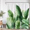 Nordic Modern Shower Curtain Tropical Leaves Monstera Shower Curtain Forest Green Leaves Plants Bathroom Decoration