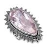 Natural Pink Kunzite Gemstone 925 Sterling Silver Jewelry Ring Size 7.5 Z3A22