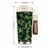 Green Camouflage Pattern Stainless Steel Insulated Coffee Tumbler Vacuum Travel Mug Leakproof Cup for Outdoor Camping Hiking