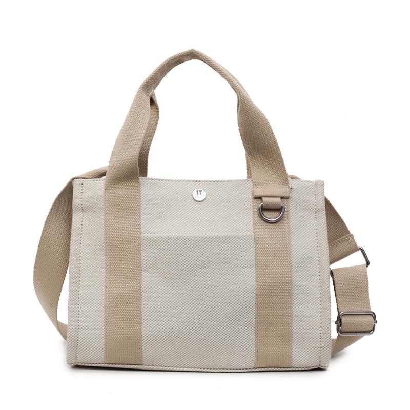 Large Capacity Canvas Travel Bag Shopping Bag Women's 2025 New Casual Fashion Handbag Commuter Shoulder Crossbody Bag