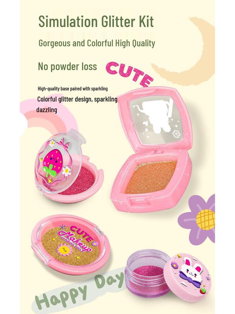 Children's Cross-Border Cosmetic Play Set: Lipstick, Nail Polish, Makeup Box, Princess Dressing Table Toy