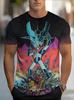 Classic Anime Mazinger Z Robot 3D Printed T-shirt Summer Men's Cartoon Short Sleeved Shirt Harajuku Street Casual Round Neck Pullover