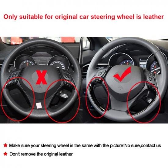Hand Sewing Steering Wheel Cover For Toyota C-HR 2016 - Leather Steering