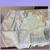 Trendy Korean Style Summer Girl's Two Piece Outfit Cotton Tank Top And Floral Pants Set