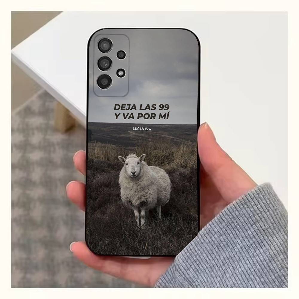 Испанская Библия Иисус Стих Телефон Для Samsung S25,S24,S23,S22,S20,S21,S10,Ultra,Plus,Lite,FE,Мягкий Силиконовый Черный Чехол