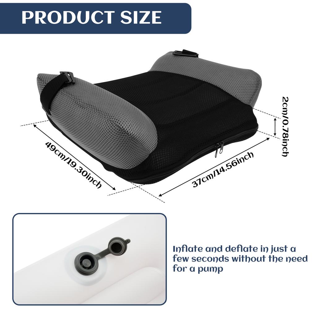 Inflatable Booster Car Seat PVC Inflatable Seat Cushion Portable Travel Seat Cushion With Storage Bag Narrow Backless Kid Seat