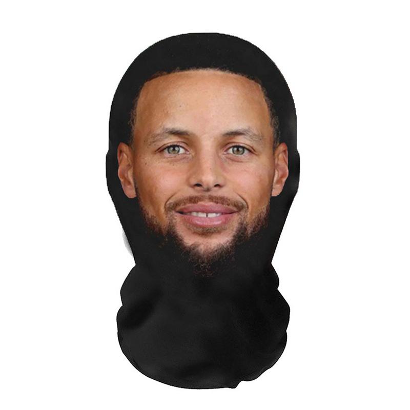 3D Seamless Mask Realistic Face Masks Funny Face Printed Head Scarf Cosplay Role Play Prop Dress Up Facemask Balaclava Headgear