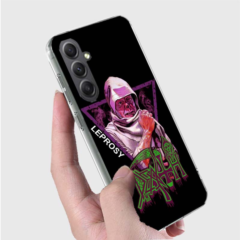 Metal Band D-Death Phone Case for Samsung A16 A26 A36 A56 A17 A37 A57 A07 A06 A02S A03 A04S A05S Galaxy Note 20 10 A50S A71 A51
