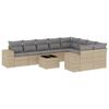 VidaXL Garden Lounge Set with Cushions 10 Pcs, Patio Sofas, Patio Furniture Set, Outdoor Furniture, Beige 3223048