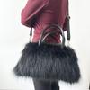 Новая плюшевая сумка-тоут Осень/Зима - Женская модная сумка через плечо из искусственного меха