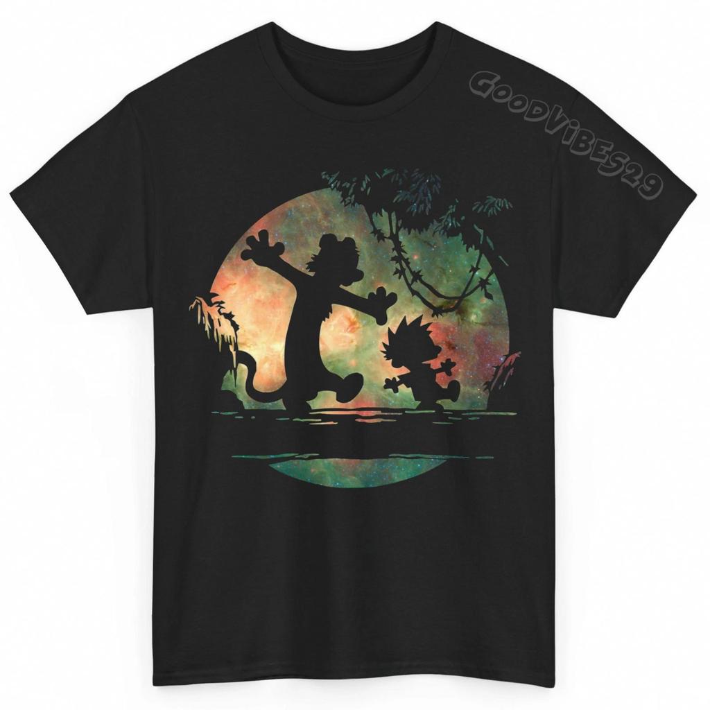 Calvin And Hobbes Galaxy 90s Comics Fan Vintage S-5XL T-Shirt Men Women Unisex
