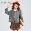Модная мультяшная джинсовая куртка для девочек MOMOCO