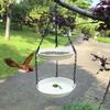 Hanging Double Layer Bird Feeder Large Capacity Durable Bird Water Bowl Convenient Dual-purpose Bird Feeding Dish Outside Patio