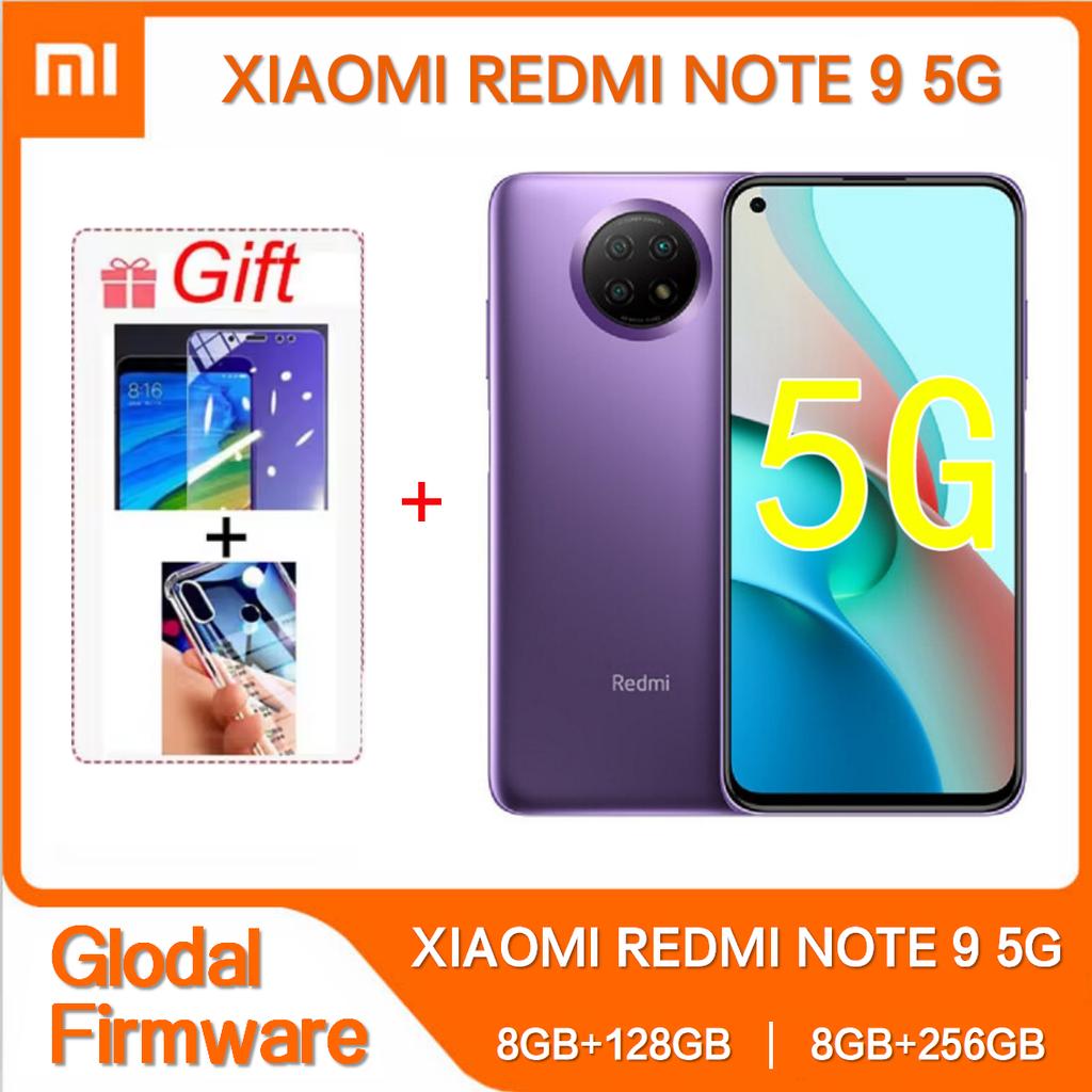 Оригинальный Xiaomi Redmi Note 9 5G 8 ГБ 256 ГБ Мобильный телефон 5000 мАч большая батарея 6,53 дюйма 48 миллионов пикселей 5G Смартфон Глобальная ПЗУ