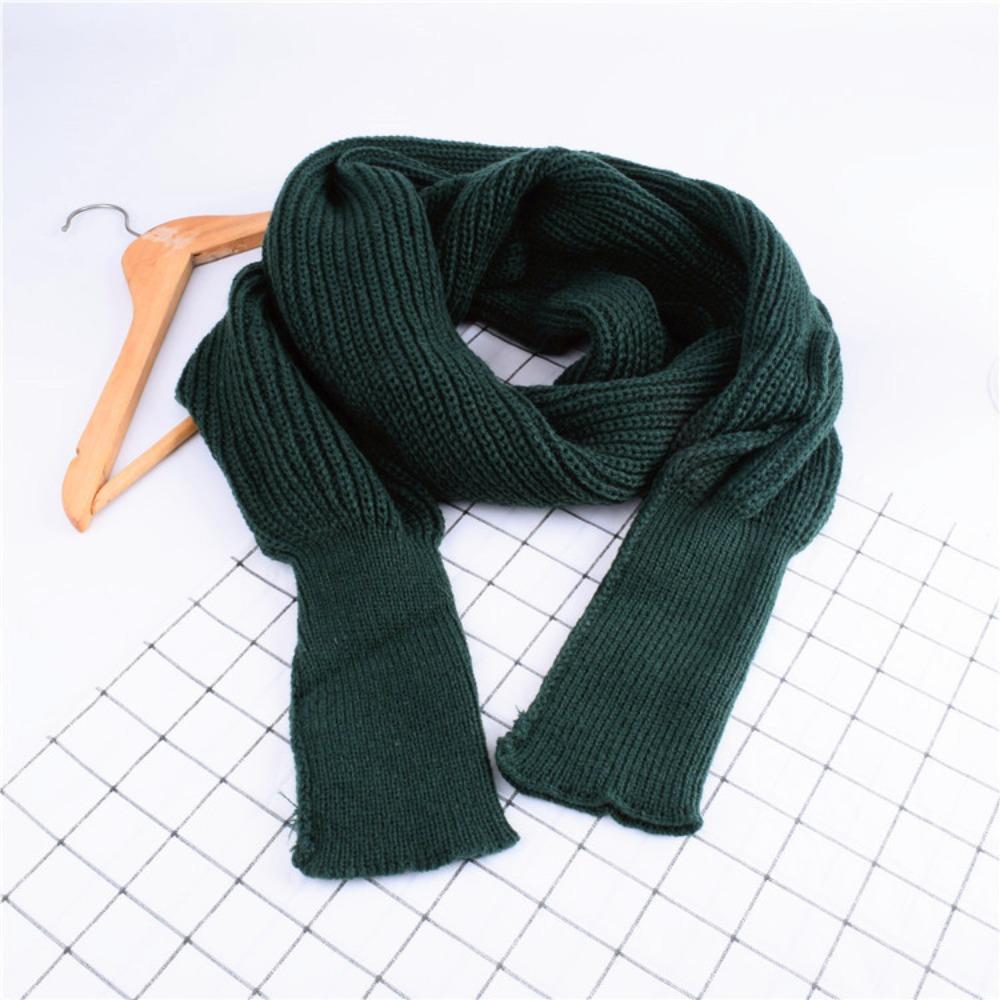 Trendy Long Neck Scarves Autumn Winter Scarf with Sleeves Gifts Knitted Wrap Shawl