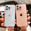 Роскошный блестящий прозрачный чехол для iPhone 17Air 16 15 14 Pro Max 13 12 11 X XR XS 14 Plus 7 8 Прозрачный мягкий акриловый чехол