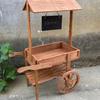 Декор для дома Деревянная тележка Стойка для цветов Витрина для балкона и кафе