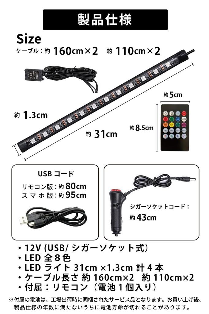 Светодиодный светильник Lino Ulu Car x 8 с изменяющимся цветом x 72 лампы, пульт дистанционного управления