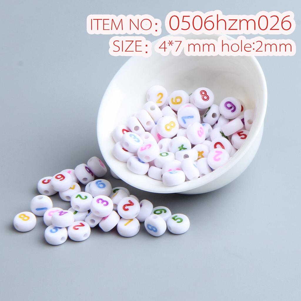 10g Pack of Flat Acrylic Alphabet Beads for DIY Children's Beading and Jewelry Keychain Accessories