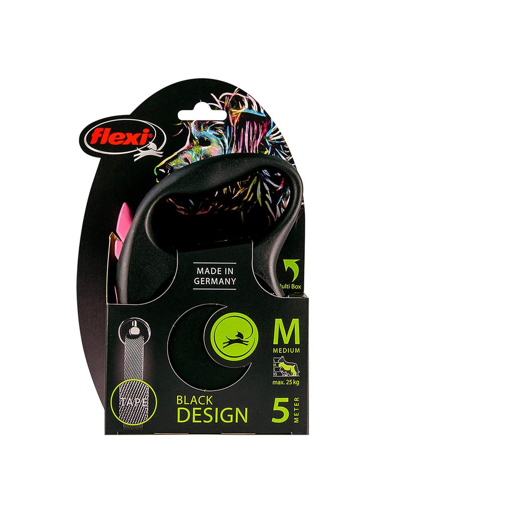 Flexi Black Design Tape M than 5m Pink (Less 25kg) [Dog Lead]